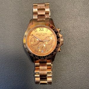 Michael Kors rose gold chrono ladies watch